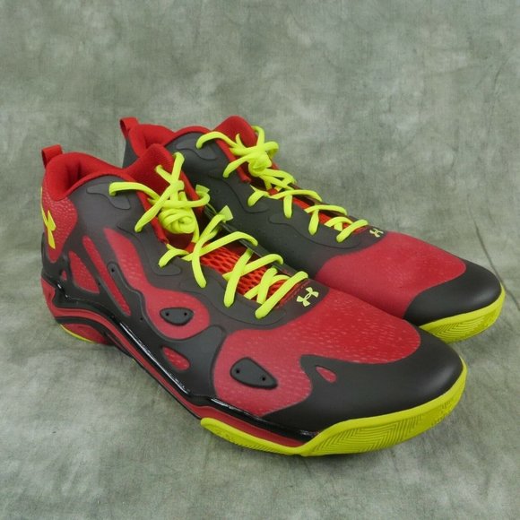 UNDER ARMOUR MICRO G ANATOMIX SPAWN 2 LOW BB RED/BLACK 1248856 NWOB SZ 18 ANB - Picture 3 of 11